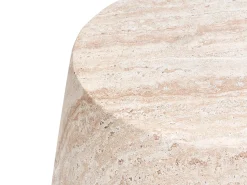 Stolik pomocniczy BIENTINO 46 cm 46 cm Efekt trawertynu