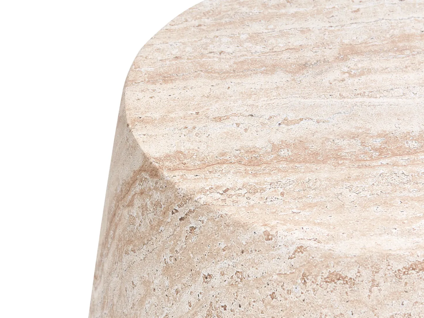 Stolik pomocniczy BIENTINO 46 cm 46 cm Efekt trawertynu