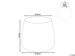Stolik pomocniczy BIENTINO 46 cm 46 cm Efekt trawertynu