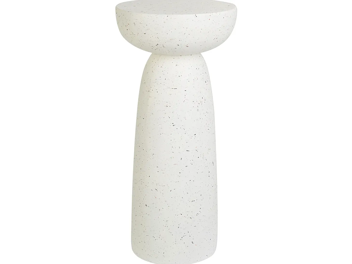 Stolik pomocniczy CADINI 33 cm 33 cm Efekt lastryko Złamana biel