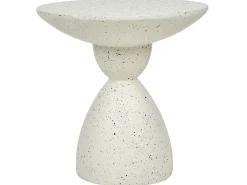 Stolik pomocniczy CAFFI 50 cm 50 cm Efekt lastryko Złamana biel