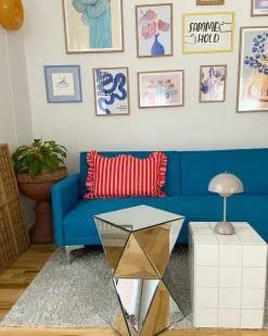 Stolik pomocniczy CALDARO 40 cm 40 cm Imitacja drewna Brązowy