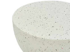 Stolik pomocniczy CAORIA 40 cm 40 cm Efekt lastryko Złamana biel