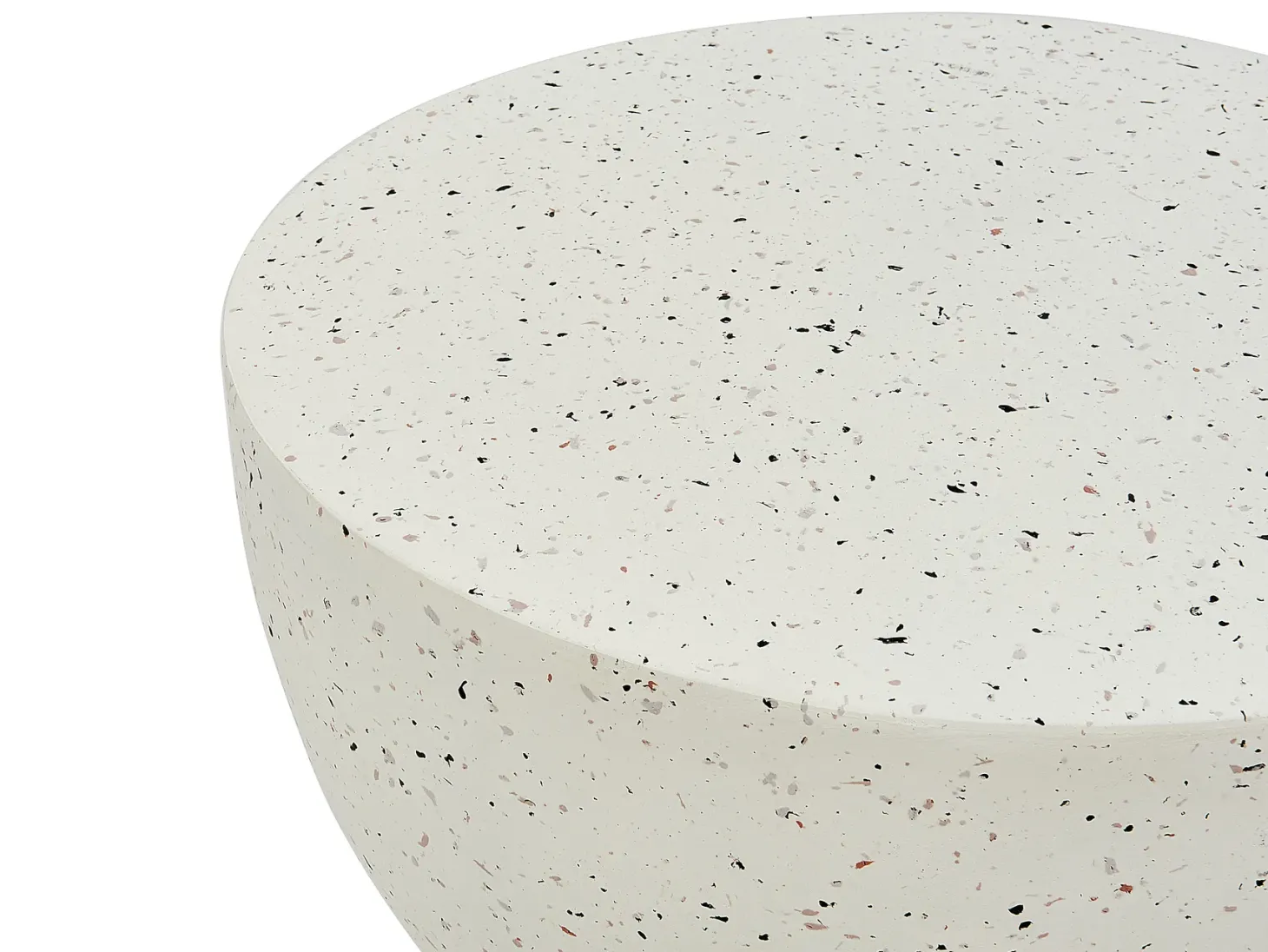 Stolik pomocniczy CAORIA 40 cm 40 cm Efekt lastryko Złamana biel