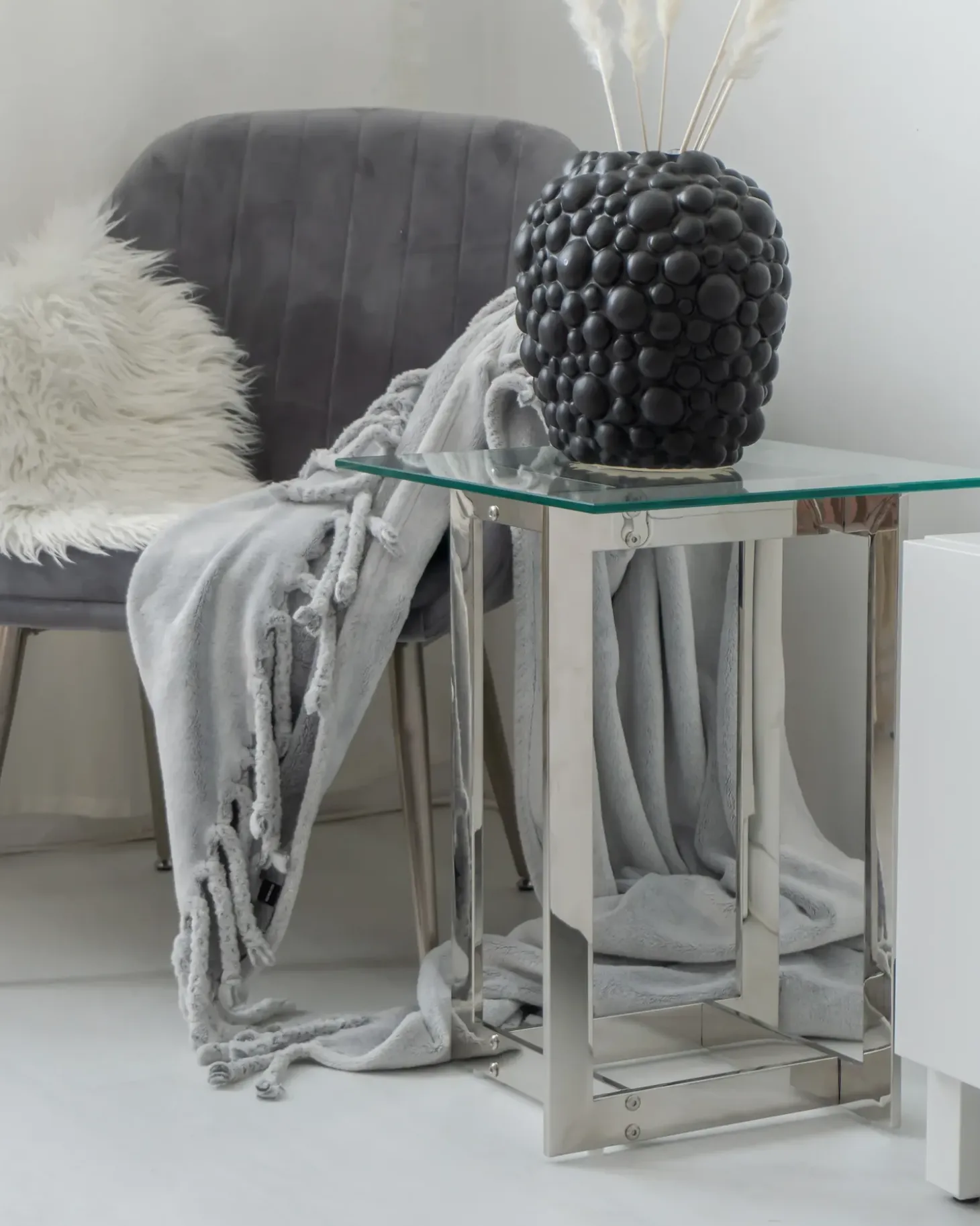 Clearance CRYSTAL Szkło hartowane Srebrny Wszystkie Stoły|Wszystkie Stoły
