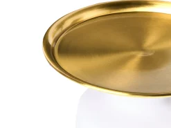 Hot Stolik pomocniczy DOVE Metal Biały/ złoty Wszystkie Stoły|Wszystkie Stoły