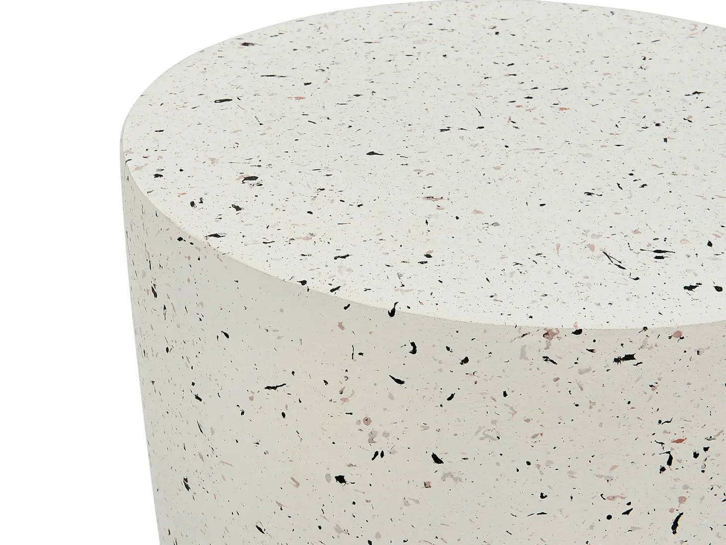 Stolik pomocniczy EDOLO 37 cm 37 cm Efekt lastryko Złamana biel