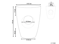 Stolik pomocniczy EDOLO 37 cm 37 cm Efekt lastryko Złamana biel