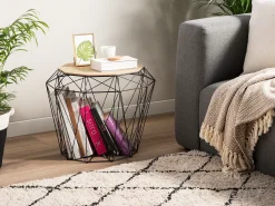 Discount Stolik pomocniczy ELIDA Czarny Wszystkie Stoły|Wszystkie Stoły