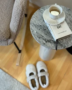 Discount Stolik pomocniczy FALCON Metal Beżowy Wszystkie Stoły|Wszystkie Stoły