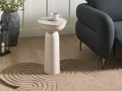 Discount Stolik pomocniczy FALCON Metal Beżowy Wszystkie Stoły|Wszystkie Stoły