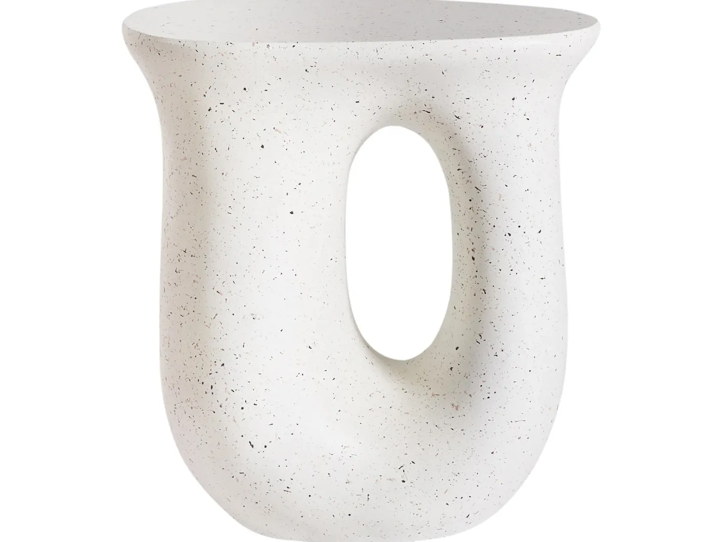 Stolik pomocniczy IDRO 42 cm 28 cm Efekt lastryko Złamana biel