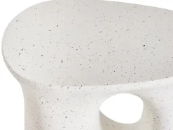 Stolik pomocniczy IDRO 42 cm 28 cm Efekt lastryko Złamana biel