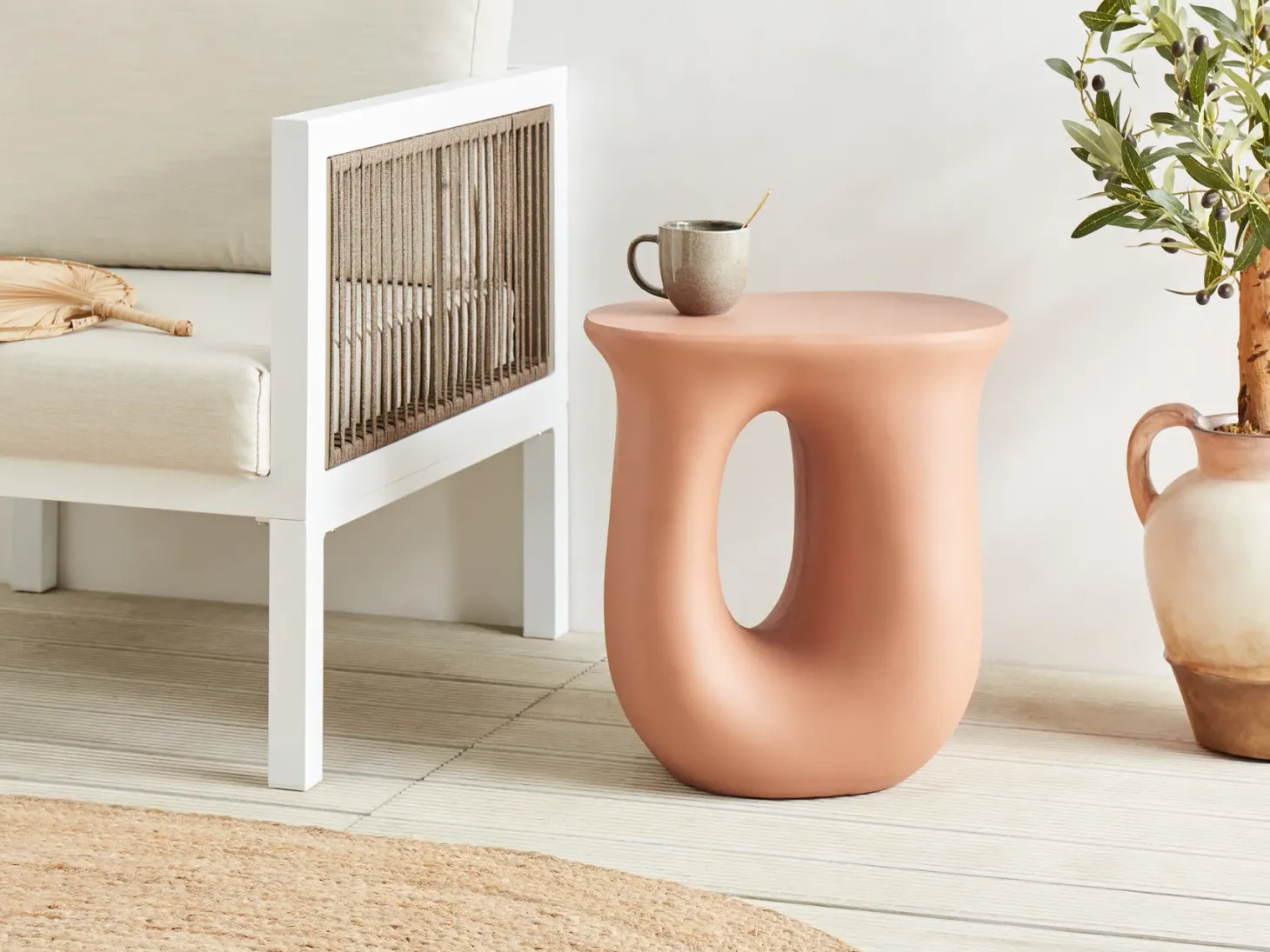 Stolik pomocniczy IDRO 42 cm 28 cm Pomarańczowy