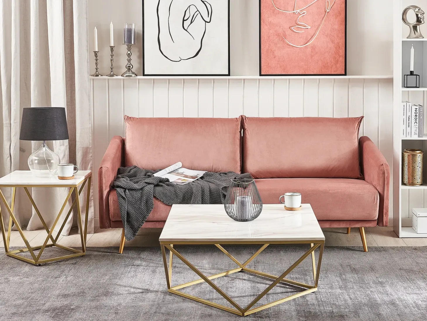 Clearance MALIBU Beżowy marmur Wszystkie Stoły|Wszystkie Stoły