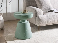 Stolik pomocniczy MINCIO 45 cm 45 cm Efekt lastryko Zielone lastryko