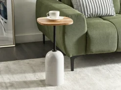 Discount Stolik pomocniczy OASIS Metal Biały Wszystkie Stoły|Wszystkie Stoły