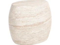 Stolik pomocniczy RICADI 40 cm 58 cm Efekt trawertynu