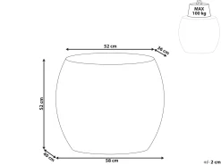 Stolik pomocniczy RICADI 40 cm 58 cm Efekt trawertynu