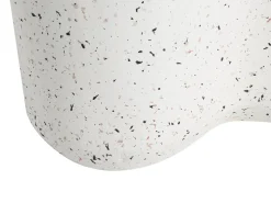 Stolik pomocniczy TELLARO 32 cm 37 cm Efekt lastryko Złamana biel