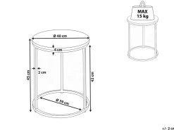 Clearance Stolik pomocniczy TYRELL Marmur Ciemnozielony Wszystkie Stoły|Wszystkie Stoły