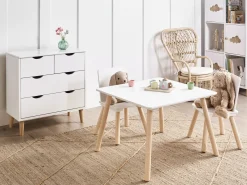 Outlet Stół z krzesłami dla dzieci WRINGLEY Biały Dzieci Krzesła I Stoły Dziecięce|Wszystkie Fotele