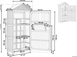 Szafa ogrodowa SAVOCA Drewno akacjowe 200 cm 100 cm Brązowy