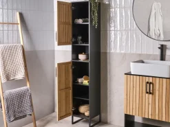 Discount Szafka łazienkowa MISCANTI Bambus 30 cm Jasnobrązowy Wszystko Do Przechowywania W Łazience|Szafki Łazienkowe
