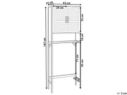 Clearance Szafka łazienkowa OKARCHE Bambus 63 cm Jasno Wszystko Do Przechowywania W Łazience|Szafki Łazienkowe