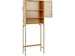 Clearance Szafka łazienkowa OKARCHE Bambus 63 cm Jasno Wszystko Do Przechowywania W Łazience|Szafki Łazienkowe