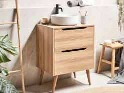 Sale Szafka łazienkowa pod umywalkę CARIACICA 60 cm Jasno Wszystko Do Przechowywania W Łazience|Szafki Pod Umywalkę