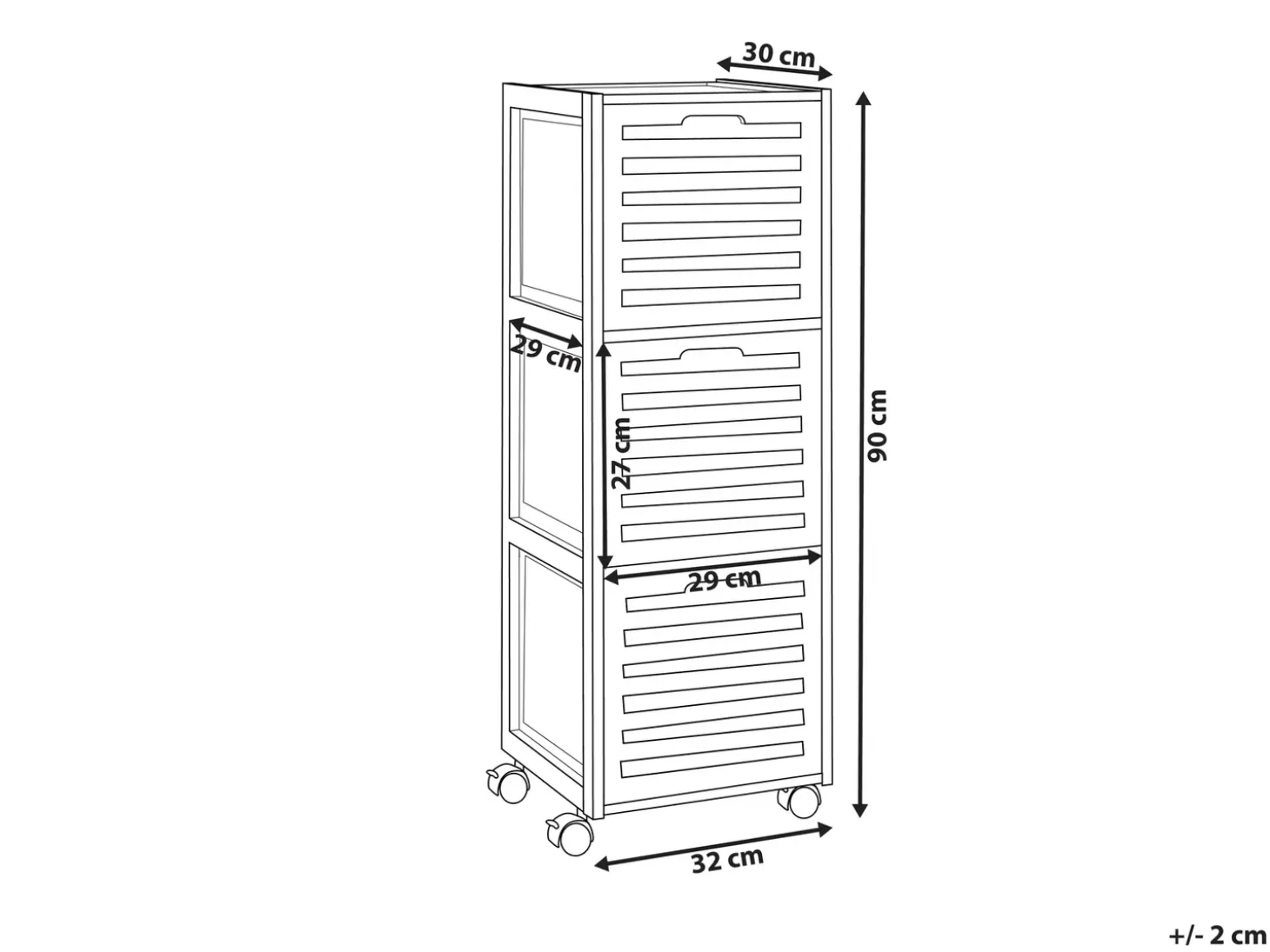 Best Szafka łazienkowa SHAWNEE Bambus 32 cm Jasno Wszystko Do Przechowywania W Łazience|Szafki Łazienkowe