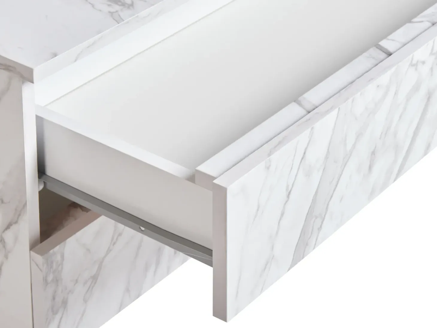 Sale Szafka łazienkowa TERESINA z kółkami 80 cm marmur Wszystko Do Przechowywania W Łazience|Szafki Łazienkowe