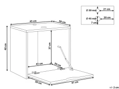 Clearance Szafka łazienkowa wisząca pod umywalkę SUZANO 45 cm Wszystko Do Przechowywania W Łazience|Szafki Pod Umywalkę