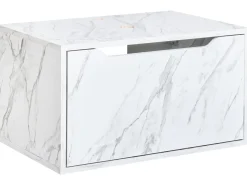 Discount Szafka łazienkowa wisząca pod umywalkę PETROLINA 60 cm marmur Wszystko Do Przechowywania W Łazience|Szafki Pod Umywalkę
