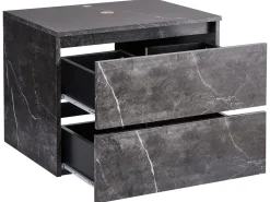 Sale Szafka łazienkowa wisząca pod umywalkę SERRA 60 cm marmur Wszystko Do Przechowywania W Łazience|Szafki Pod Umywalkę