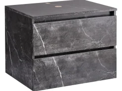 Sale Szafka łazienkowa wisząca pod umywalkę SERRA 60 cm marmur Wszystko Do Przechowywania W Łazience|Szafki Pod Umywalkę