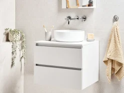 Outlet Szafka łazienkowa wisząca pod umywalkę SERRA 60 cm Wszystko Do Przechowywania W Łazience|Szafki Pod Umywalkę