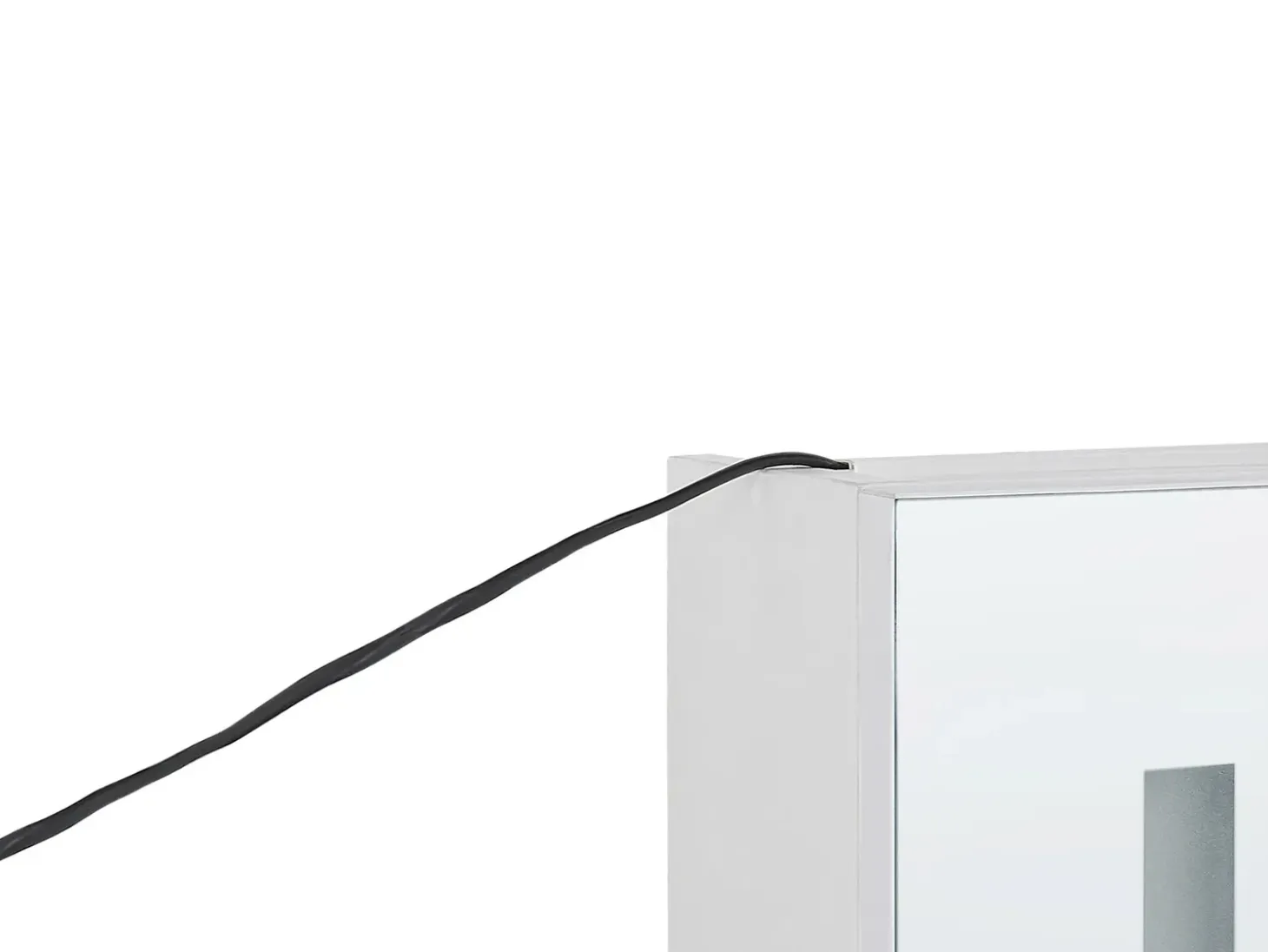 New Szafka łazienkowa wisząca z lustrem LED CAMERON 40 cm 60 cm Biały Lustrzane Szafki|Wszystko Do Przechowywania W Łazience