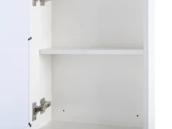 New Szafka łazienkowa wisząca z lustrem LED CAMERON 40 cm 60 cm Biały Lustrzane Szafki|Wszystko Do Przechowywania W Łazience