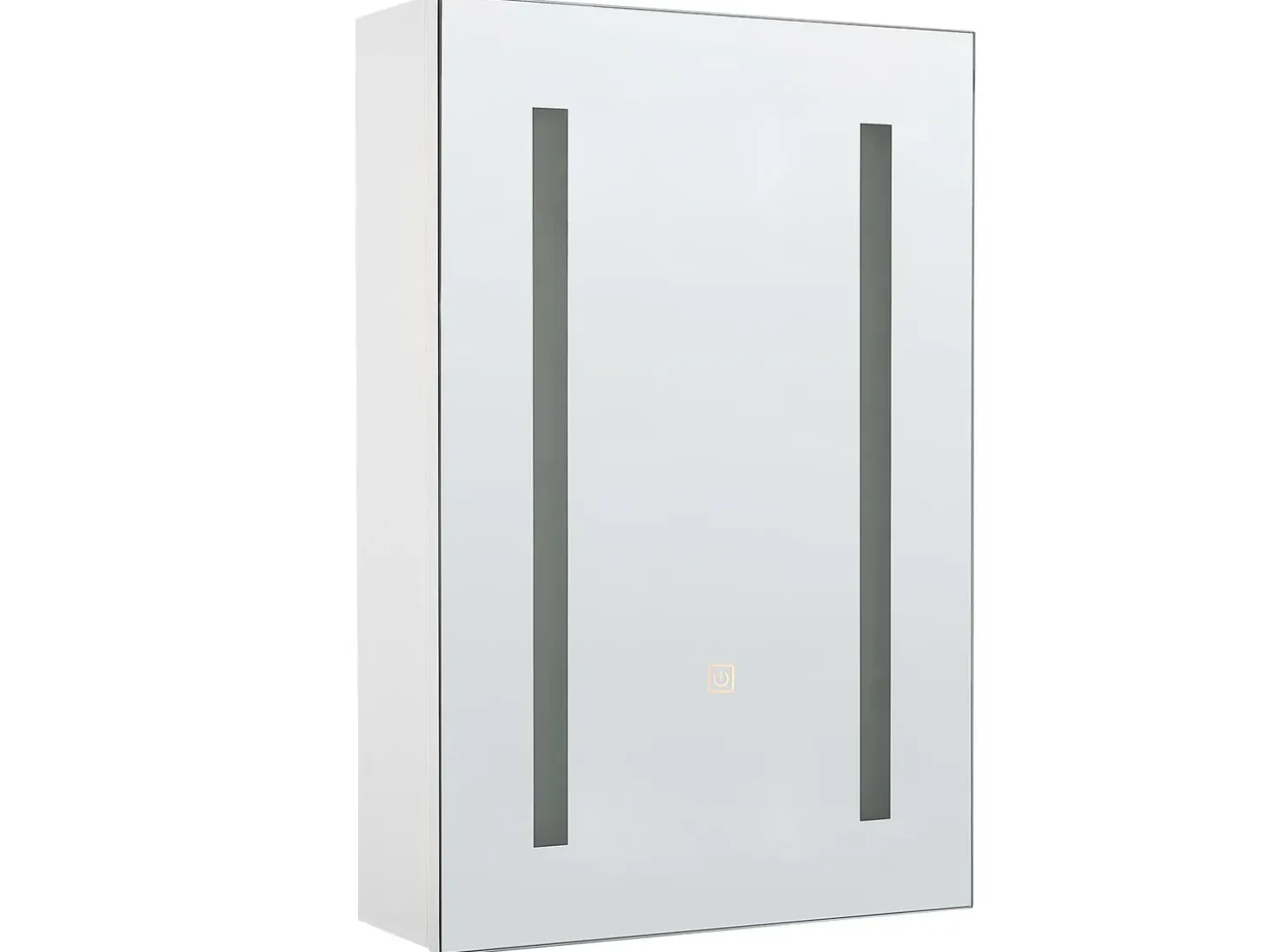 New Szafka łazienkowa wisząca z lustrem LED CAMERON 40 cm 60 cm Biały Lustrzane Szafki|Wszystko Do Przechowywania W Łazience