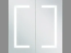Discount Szafka łazienkowa wisząca z lustrem LED MAZARREDO 60 cm 60 cm Biały Lustrzane Szafki|Wszystko Do Przechowywania W Łazience