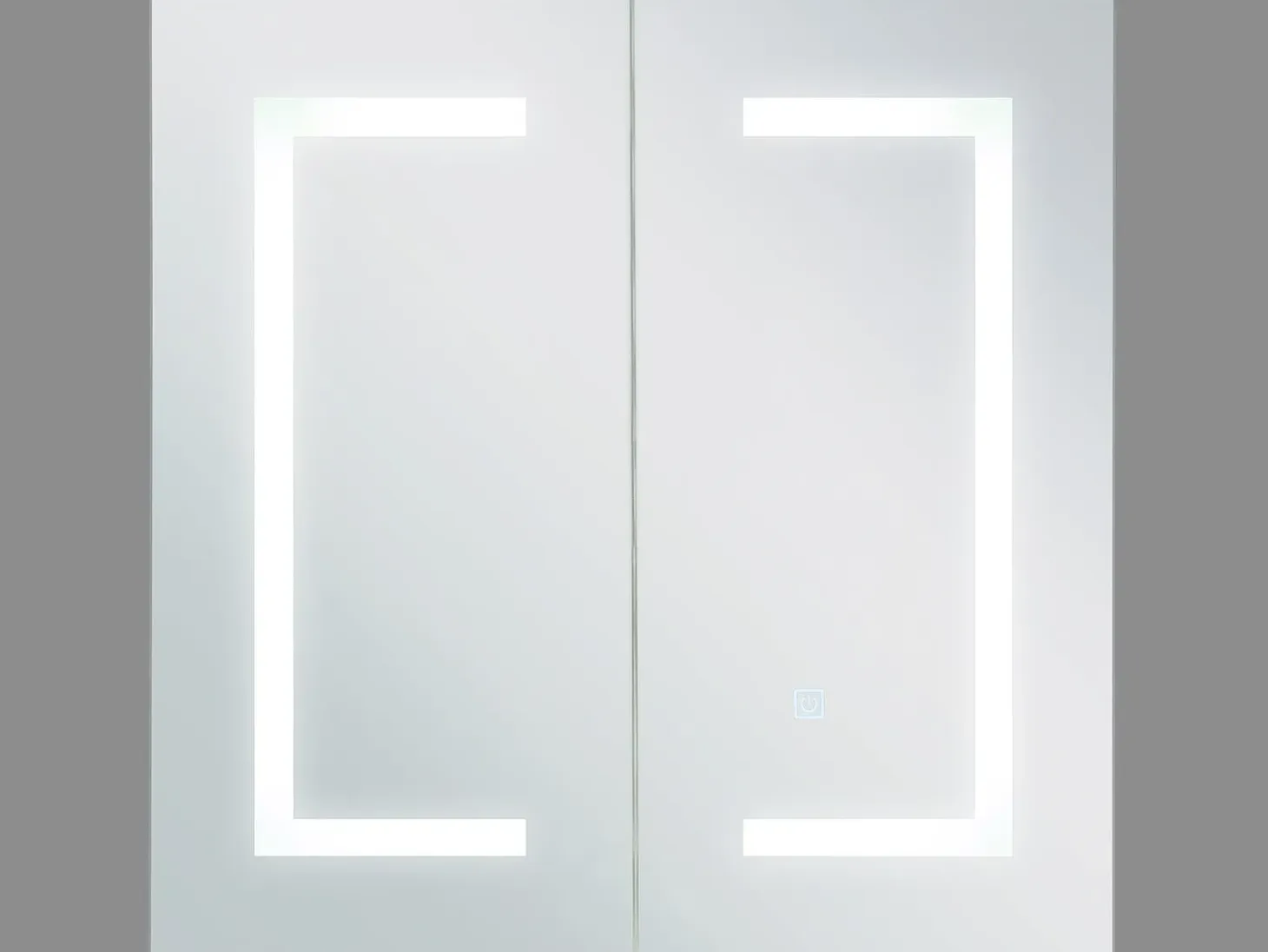 Discount Szafka łazienkowa wisząca z lustrem LED MAZARREDO 60 cm 60 cm Biały Lustrzane Szafki|Wszystko Do Przechowywania W Łazience