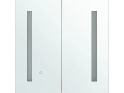 Discount Szafka łazienkowa wisząca z lustrem LED CHABUNCO 60 cm 60 cm Biały Lustrzane Szafki|Wszystko Do Przechowywania W Łazience