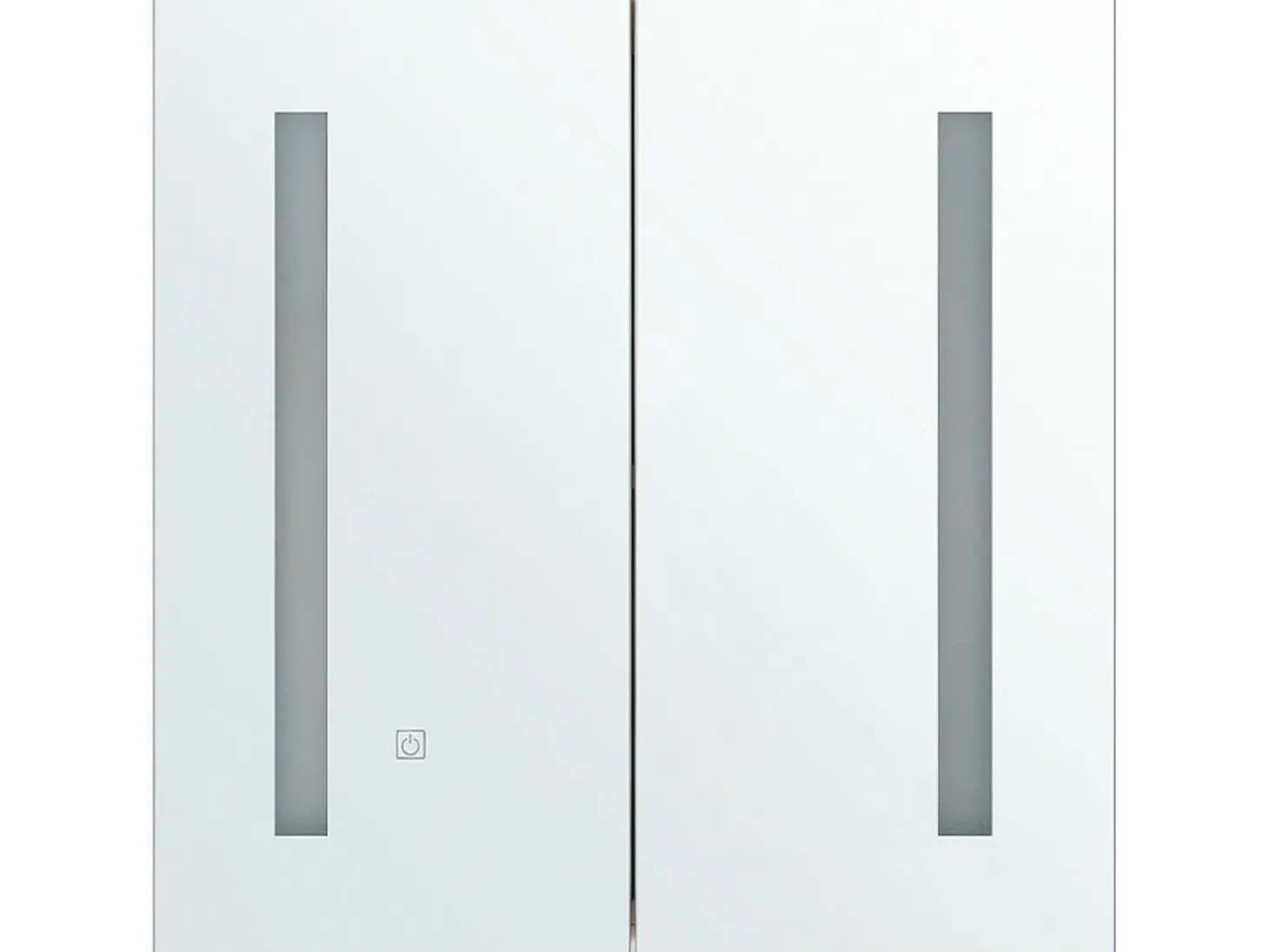 Discount Szafka łazienkowa wisząca z lustrem LED CHABUNCO 60 cm 60 cm Biały Lustrzane Szafki|Wszystko Do Przechowywania W Łazience
