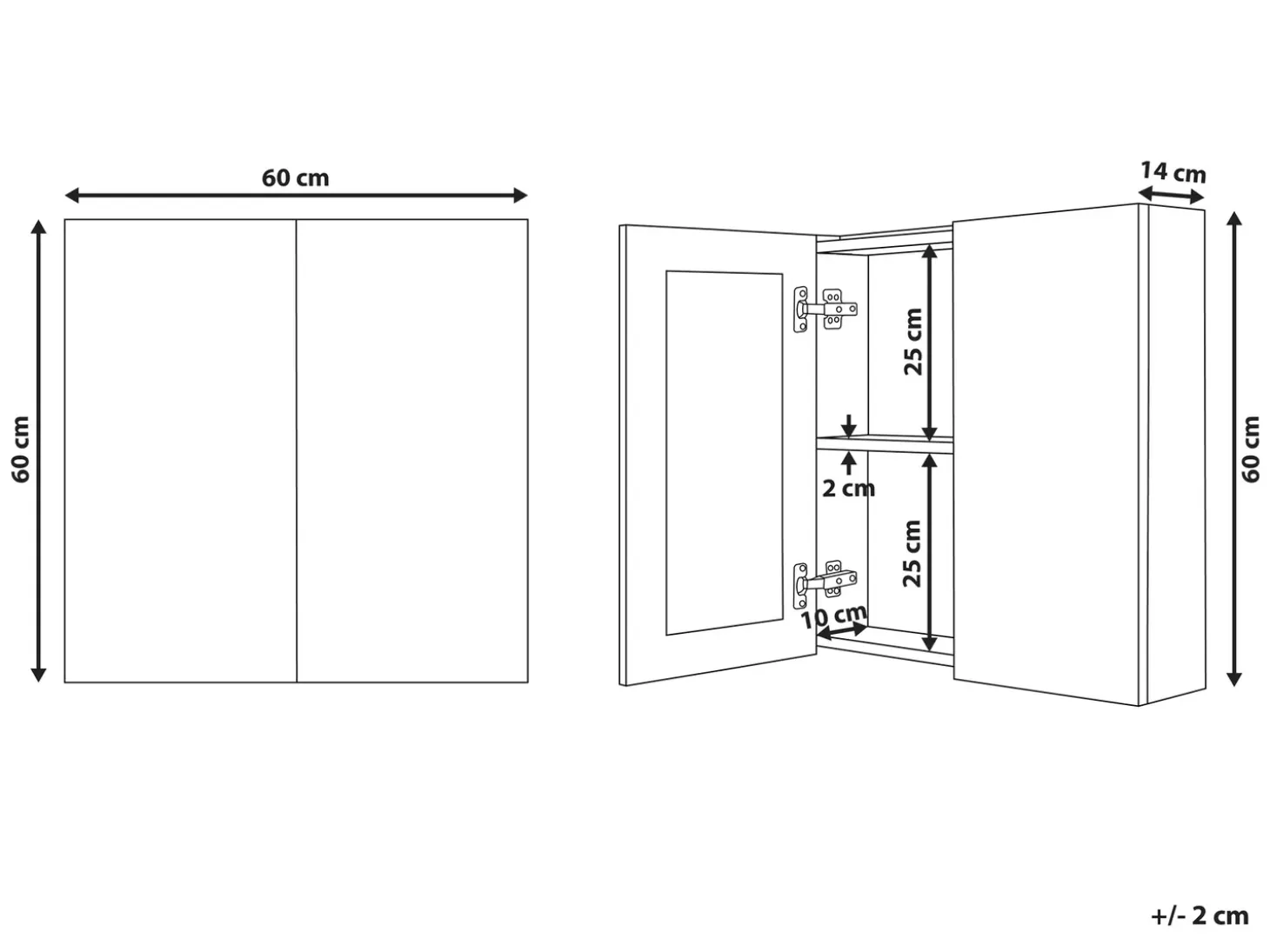 Szafka łazienkowa wisząca z lustrem NAVARRA Biały Lustrzane Szafki|Wszystko Do Przechowywania W Łazience
