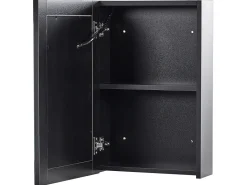 Szafka łazienkowa wisząca z lustrem LED CONDOR 40 cm 60 cm Czarny Lustrzane Szafki|Wszystko Do Przechowywania W Łazience