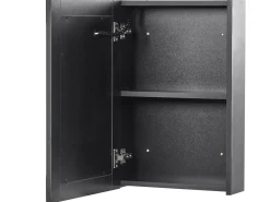 New Szafka łazienkowa wisząca z lustrem LED CAMERON 40 cm 60 cm Czarny Lustrzane Szafki|Wszystko Do Przechowywania W Łazience