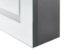 Outlet Szafka łazienkowa wisząca z lustrem LED MALASPINA 40 cm 60 cm Czarny Lustrzane Szafki|Wszystko Do Przechowywania W Łazience