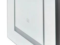 Outlet Szafka łazienkowa wisząca z lustrem LED MALASPINA 40 cm 60 cm Czarny Lustrzane Szafki|Wszystko Do Przechowywania W Łazience